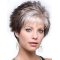 Capless 4" Curly Synthetic Wigs Gray