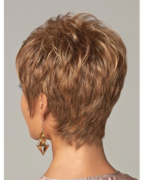 Stylish Blonde Curly Cropped Synthetic Wigs