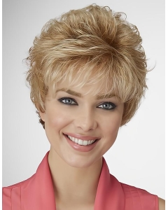 Affordable Blonde Curly Cropped Synthetic Wigs Affordable Blonde Curly Cropped Synthetic Wigs