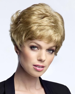 No-fuss Curly Boycuts Blonde Short Wigs No-fuss Curly Boycuts Blonde Short Wigs