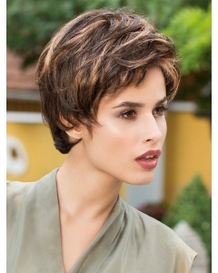 Boycuts Synthetic Brown Straight 8" Monofilament Wigs For Women Boycuts Synthetic Brown Straight 8" Monofilament Wigs For Women