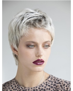 Boycuts Synthetic Platinum Blonde Straight 4" Wigs Monofilament Boycuts Synthetic Platinum Blonde Straight 4" Wigs Monofilament