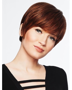 Capless 6" Straight Auburn Modern Short Wigs Capless 6" Straight Auburn Modern Short Wigs