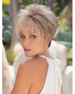 Straight 3" Cropped Platinum Blonde Capless Synthtic Wigs Straight 3" Cropped Platinum Blonde Capless Synthtic Wigs