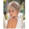 Straight 3" Cropped Platinum Blonde Capless Synthtic Wigs