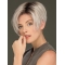6" Cropped Affordable Lace Front Straight Grey Wigs
