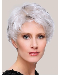 6" Cropped Straight Stylish 100% Hand-tied Grey Wigs 6" Cropped Straight Stylish 100% Hand-tied Grey Wigs