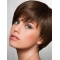Straight 8" Brown Synthetic Boycuts Ladies Short Wigs