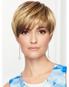 Straight Blonde Layered 4" Synthetic Capless Wigs Straight Blonde Layered 4" Synthetic Capless Wigs