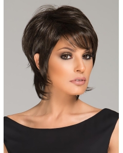 Trendy Black 6" Straight Boycuts African American Wigs  Trendy Black 6" Straight Boycuts African American Wigs