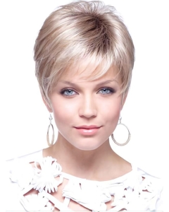 Elegant Blonde Straight Cropped Petite Wigs Elegant Blonde Straight Cropped Petite Wigs