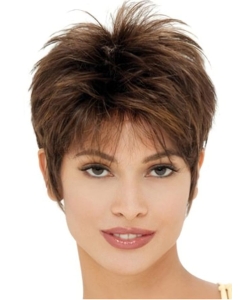 Brown Straight Cropped Synthetic Wigs Brown Straight Cropped Synthetic Wigs