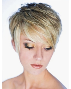Style Blonde Straight Cropped Synthetic Wigs Style Blonde Straight Cropped Synthetic Wigs