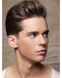 Exquisite Brown Straight Cropped Men Wigs Exquisite Brown Straight Cropped Men Wigs