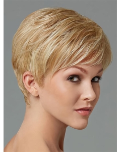 Stylish Blonde Straight Cropped Synthetic Wigs Stylish Blonde Straight Cropped Synthetic Wigs