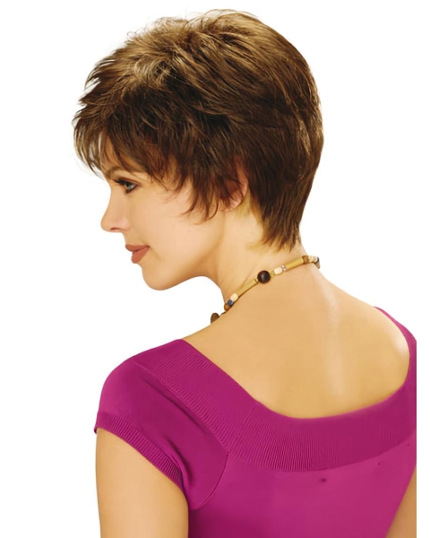 Impressive Auburn Straight Cropped Classic Wigs Impressive Auburn Straight Cropped Classic Wigs