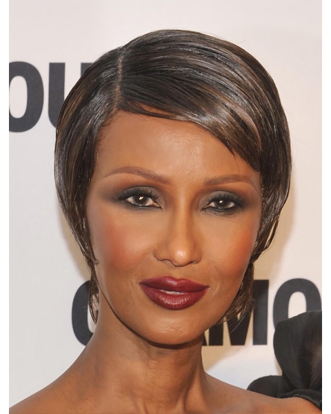 Capless Cropped Straight Synthetic Iman Hair