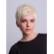 Straight Platinum Blonde Boycuts 3" Monofilament Synthetic Short Wigs