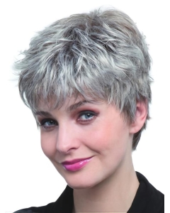 Fabulous Straight Cropped Synthetic Grey Wigs Fabulous Straight Cropped Synthetic Grey Wigs