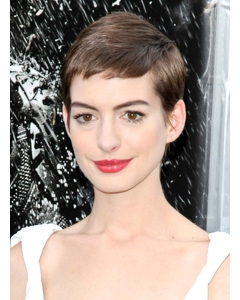 Gorgeous Lace Front Straight Cropped Anne Hathaway Wigs Gorgeous Lace Front Straight Cropped Anne Hathaway Wigs