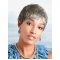 Exquisite Straight Cropped Synthetic Grey Wigs