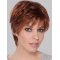 Synthetic Perfect Cropped Auburn Wavy Monofilament Wigs
