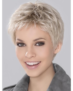 Synthetic Incredible Cropped Platinum Blonde Wavy Monofilament Wigs Synthetic Incredible Cropped Platinum Blonde Wavy Monofilament Wigs