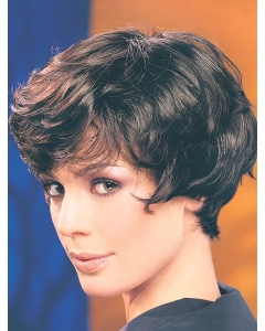 Synthetic Cropped Wavy Black Comfortable Classic Wigs Synthetic Cropped Wavy Black Comfortable Classic Wigs