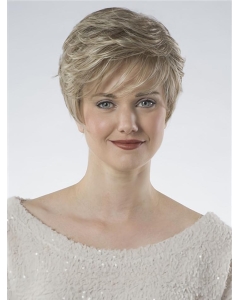 100% Hand-tied Cropped Blonde Wavy Fashion Classic Wigs 100% Hand-tied Cropped Blonde Wavy Fashion Classic Wigs