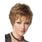 Brown Stylish Boycuts Wavy Short Wigs