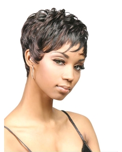 Easy Black Wavy Cropped African American Wigs Easy Black Wavy Cropped African American Wigs