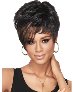 Radiant Black Wavy Cropped African American Wigs Radiant Black Wavy Cropped African American Wigs
