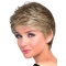 Brown Shining Boycuts Wavy Short Wigs