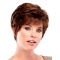Elegant Auburn Wavy Cropped Synthetic Wigs