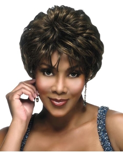 Easeful Brown Wavy Cropped African American Wigs Easeful Brown Wavy Cropped African American Wigs