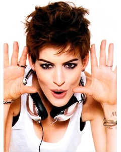 Ideal Lace Front Wavy Cropped Anne Hathaway Wigs Ideal Lace Front Wavy Cropped Anne Hathaway Wigs