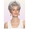 Preferential Wavy Cropped Synthetic Grey Wigs For Cancer