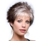 Fashionable Wavy Cropped Synthetic Grey Wigs