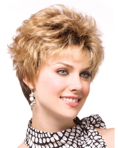 Refined Blonde Wavy Cropped Petite Wigs Refined Blonde Wavy Cropped Petite Wigs