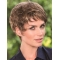 Monofilament Pleasing Boycuts Wavy Short Wigs