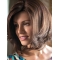 Bobs Remy Human Hair Brown Wavy Handmade Wigs