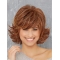 Chin Length Copper 10" Wavy Synthetic Monofilament Wigs