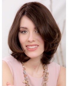Monofilament 12" Trendy Brown Bobs Human Hair Wigs Monofilament 12" Trendy Brown Bobs Human Hair Wigs