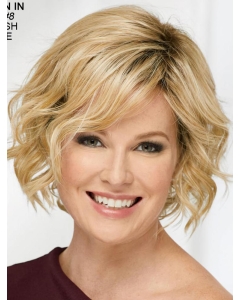 10" Chin Length Blonde Wavy Beautiful Bob Wigs 10" Chin Length Blonde Wavy Beautiful Bob Wigs