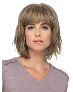 Blonde Monofilament 12" With Bangs Convenient Synthetic Wigs Blonde Monofilament 12" With Bangs Convenient Synthetic Wigs