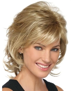 Durable Blonde Wavy Chin Length Classic Wigs Durable Blonde Wavy Chin Length Classic Wigs