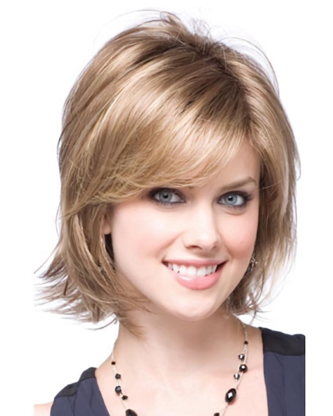 Modern Blonde Chin Length Synthetic Wigs Modern Blonde Chin Length Synthetic Wigs
