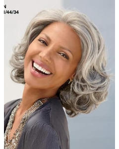 Grey Lady Chin Length Wavy Good-looking Human Wigs Grey Lady Chin Length Wavy Good-looking Human Wigs