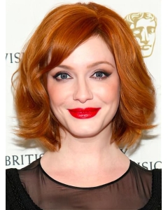 Fabulous Chin Length Wavy Full Lace Copper Wigs 12 Inch Fabulous Chin Length Wavy Full Lace Copper Wigs 12 Inch