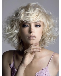 Blonde Wavy Synthetic Preferential Short Wigs Blonde Wavy Synthetic Preferential Short Wigs